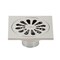Kingston Brass Watercourse Sunburst 4" Square Grid Shower Drain, Nickel BSF4161PN - alternate 1